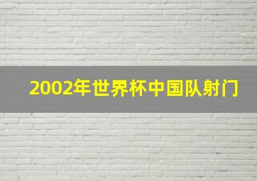 2002年世界杯中国队射门