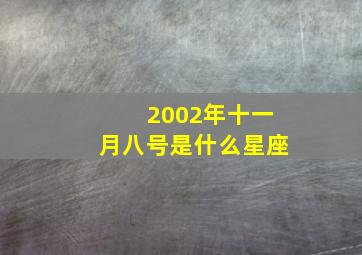 2002年十一月八号是什么星座