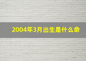 2004年3月出生是什么命