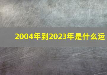 2004年到2023年是什么运