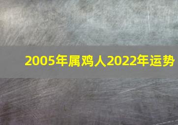 2005年属鸡人2022年运势