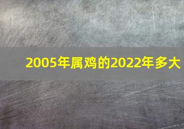 2005年属鸡的2022年多大