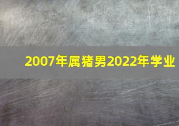 2007年属猪男2022年学业