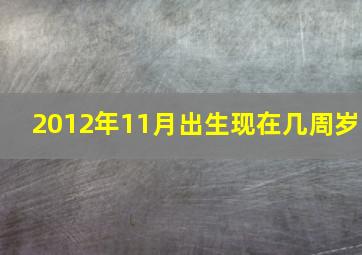 2012年11月出生现在几周岁