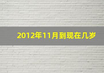 2012年11月到现在几岁