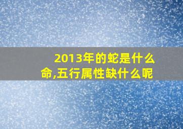 2013年的蛇是什么命,五行属性缺什么呢