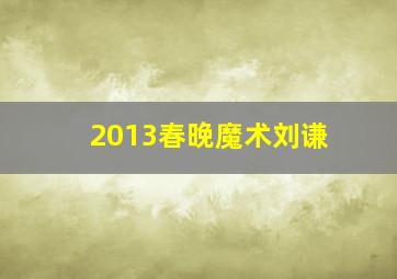 2013春晚魔术刘谦