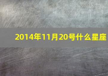 2014年11月20号什么星座