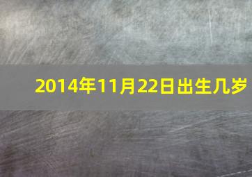 2014年11月22日出生几岁