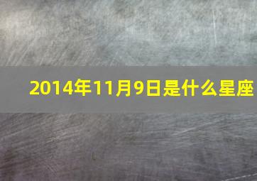 2014年11月9日是什么星座