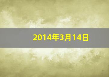 2014年3月14日