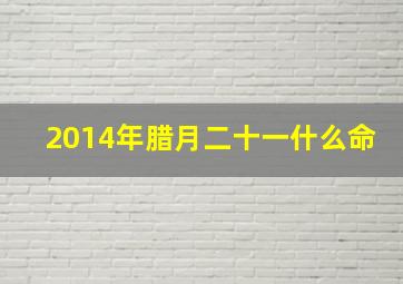 2014年腊月二十一什么命