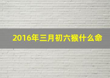 2016年三月初六猴什么命