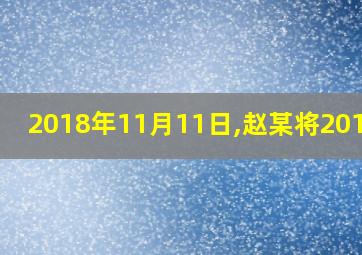 2018年11月11日,赵某将2017年