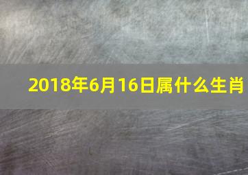 2018年6月16日属什么生肖