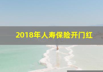 2018年人寿保险开门红