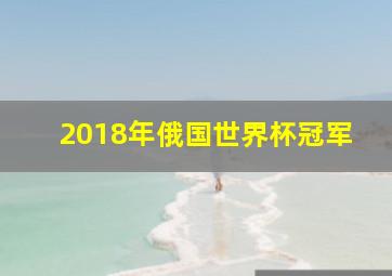 2018年俄国世界杯冠军