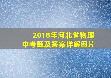 2018年河北省物理中考题及答案详解图片