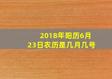 2018年阳历6月23日农历是几月几号