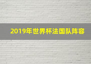 2019年世界杯法国队阵容