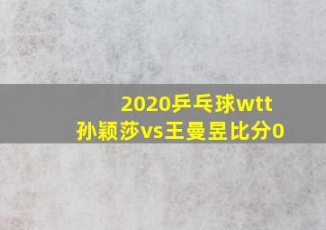 2020乒乓球wtt孙颖莎vs王曼昱比分0