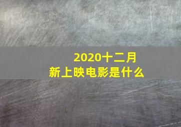 2020十二月新上映电影是什么