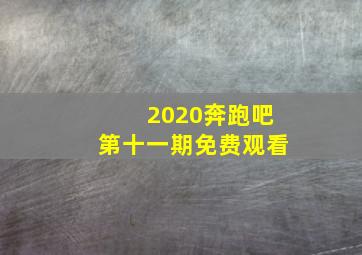 2020奔跑吧第十一期免费观看