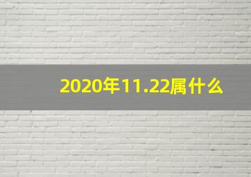 2020年11.22属什么