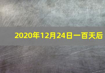 2020年12月24日一百天后