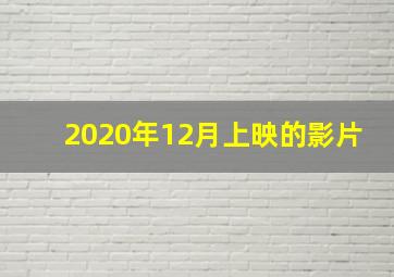 2020年12月上映的影片