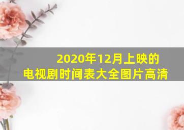 2020年12月上映的电视剧时间表大全图片高清