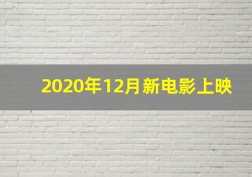 2020年12月新电影上映