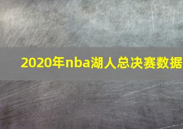 2020年nba湖人总决赛数据