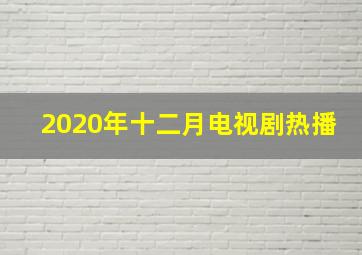 2020年十二月电视剧热播