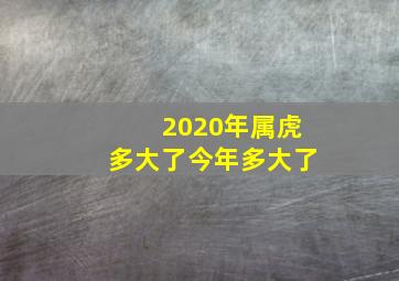 2020年属虎多大了今年多大了