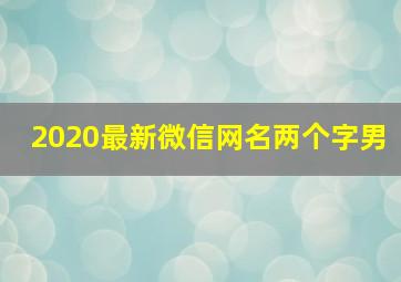 2020最新微信网名两个字男