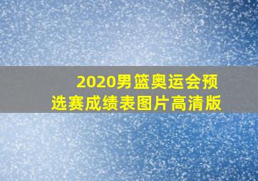 2020男篮奥运会预选赛成绩表图片高清版