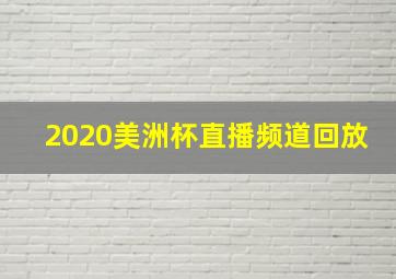 2020美洲杯直播频道回放