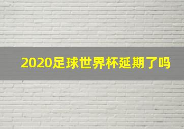 2020足球世界杯延期了吗