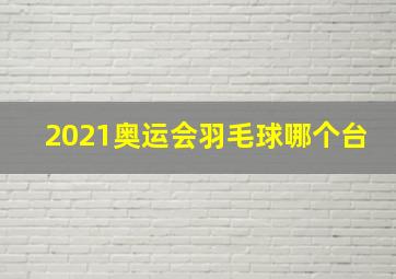 2021奥运会羽毛球哪个台