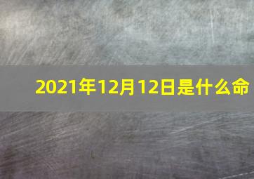 2021年12月12日是什么命