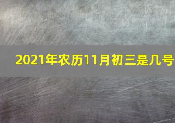 2021年农历11月初三是几号