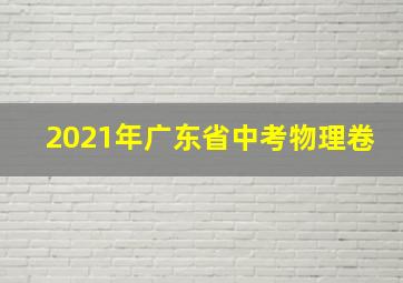 2021年广东省中考物理卷