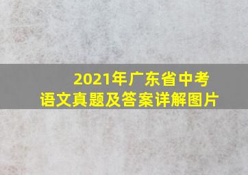 2021年广东省中考语文真题及答案详解图片