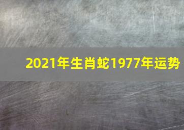 2021年生肖蛇1977年运势