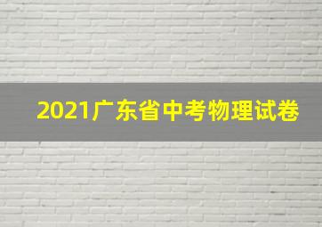 2021广东省中考物理试卷