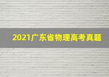 2021广东省物理高考真题