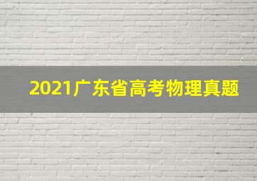 2021广东省高考物理真题