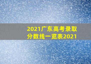 2021广东高考录取分数线一览表2021