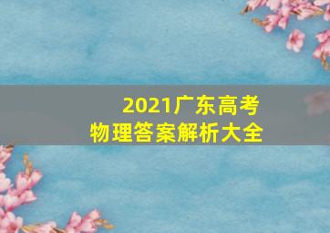 2021广东高考物理答案解析大全